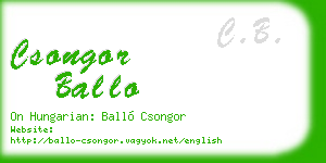 csongor ballo business card